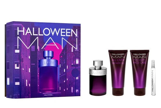PERFUME HALLOWEEN MAN HOMBRE EDT 125 ML / 10 ML / SHOWER GEL 100 ML / BALSAMO 100 ML ESTUCHE